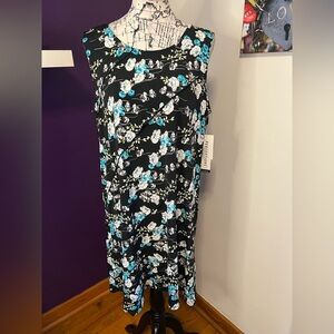 Perceptions Floral Print Sleeveless Dress NWT